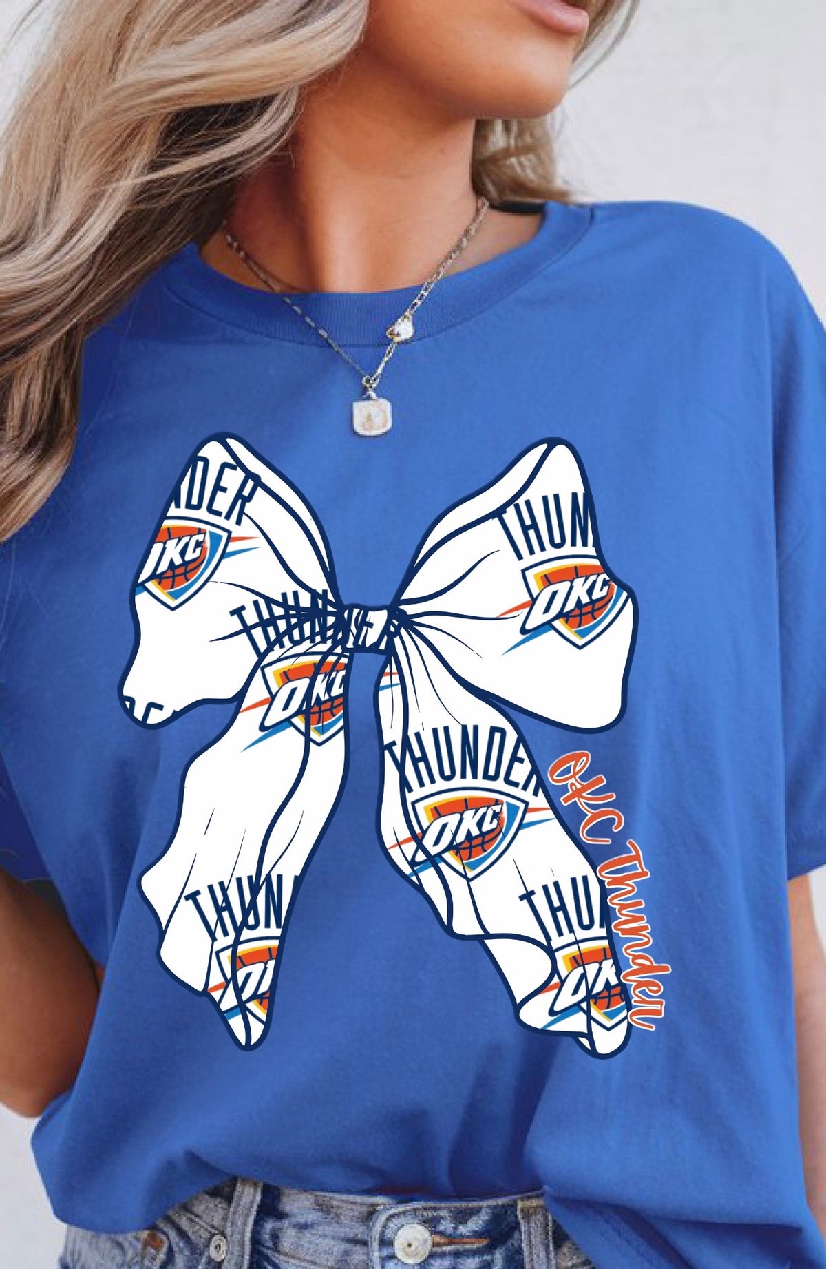OKC Thunder Bow Blue