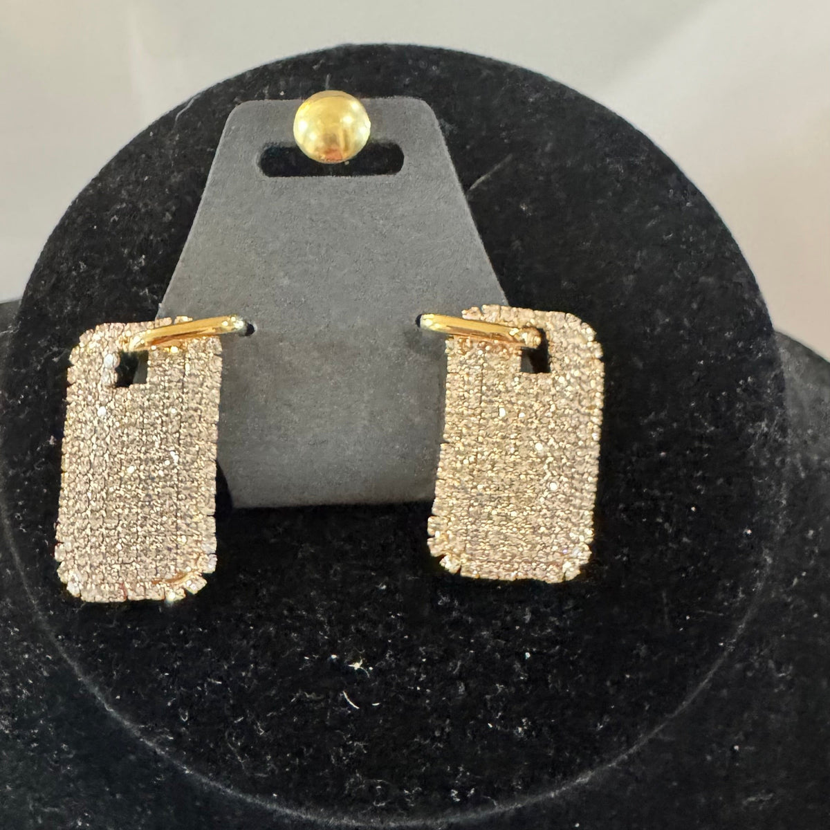 E48 Luggage Tag Crystal Earrings