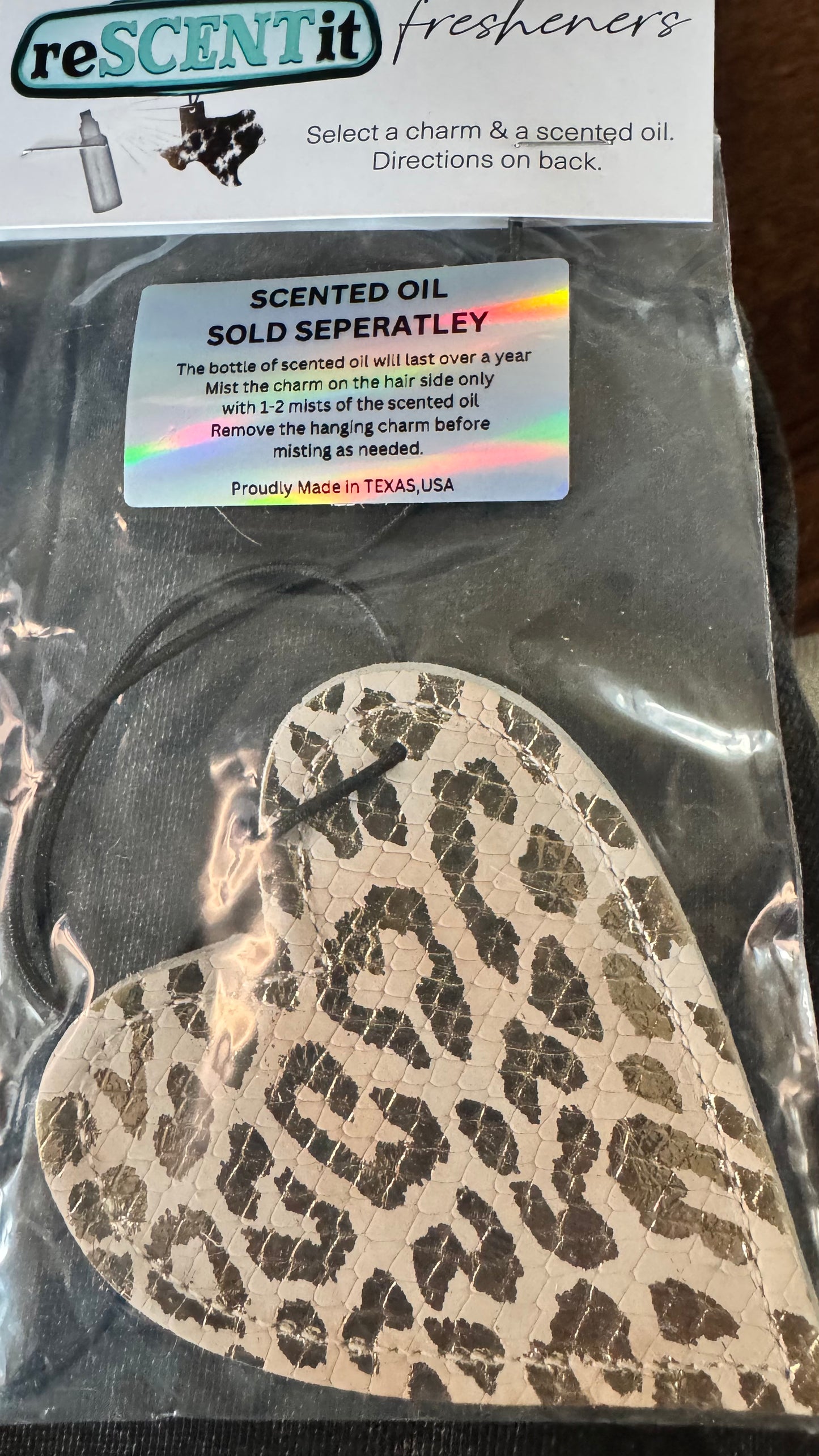 Heart Car Freshener Charm