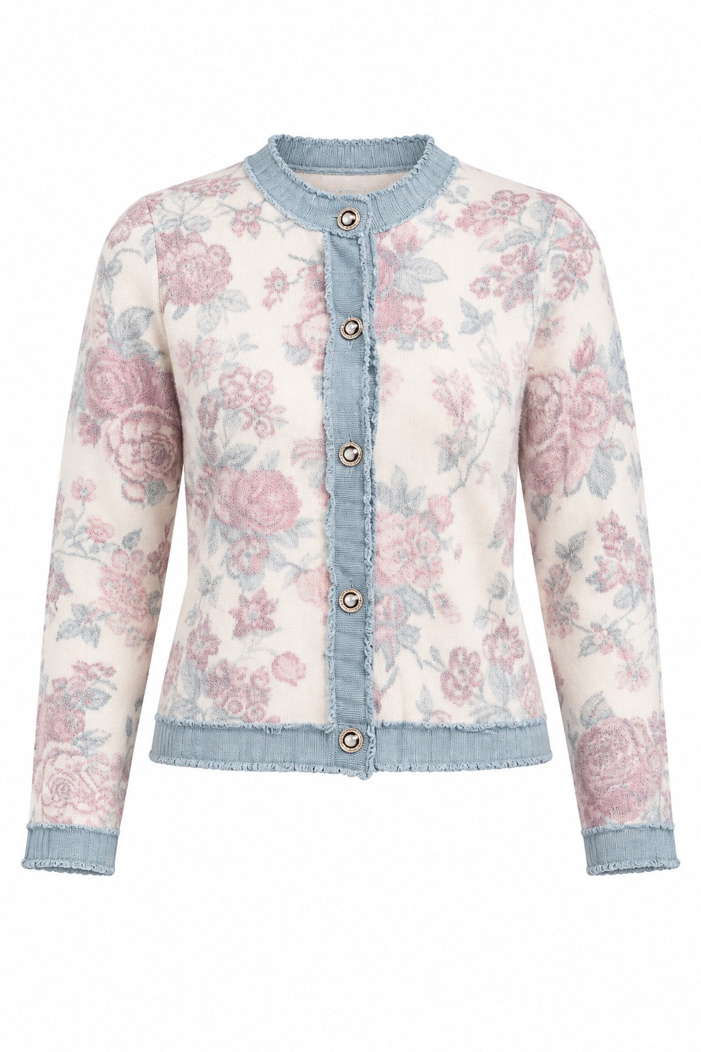 Rosalie Denim Trim Floral Jacket