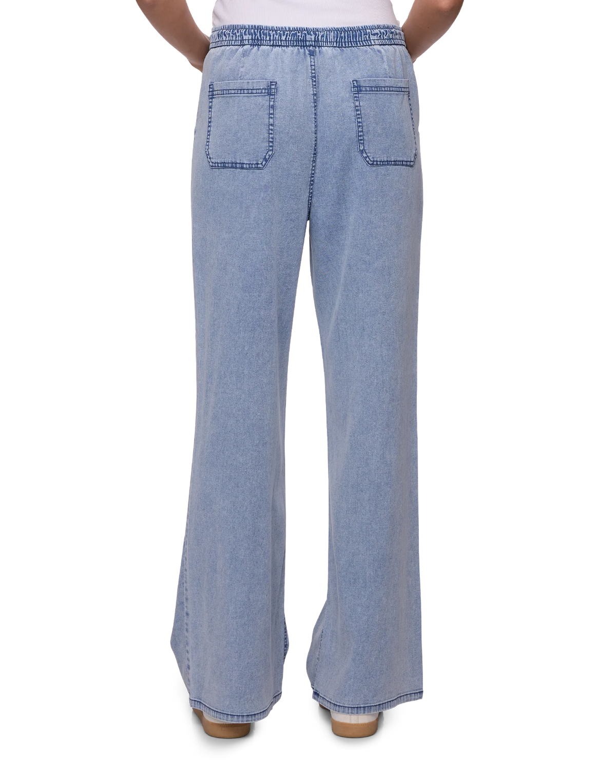 Buffton Wide Leg Pants Light Wash