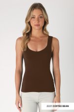 Diane Clean Line Sweet Heart Tank Coffee Bean