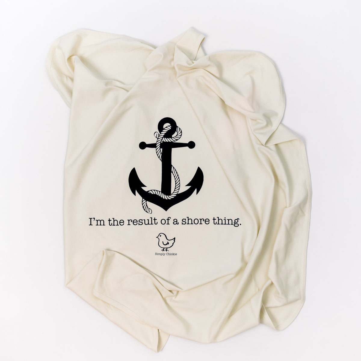 Shore Thing Nautical Anchor Baby Blanket