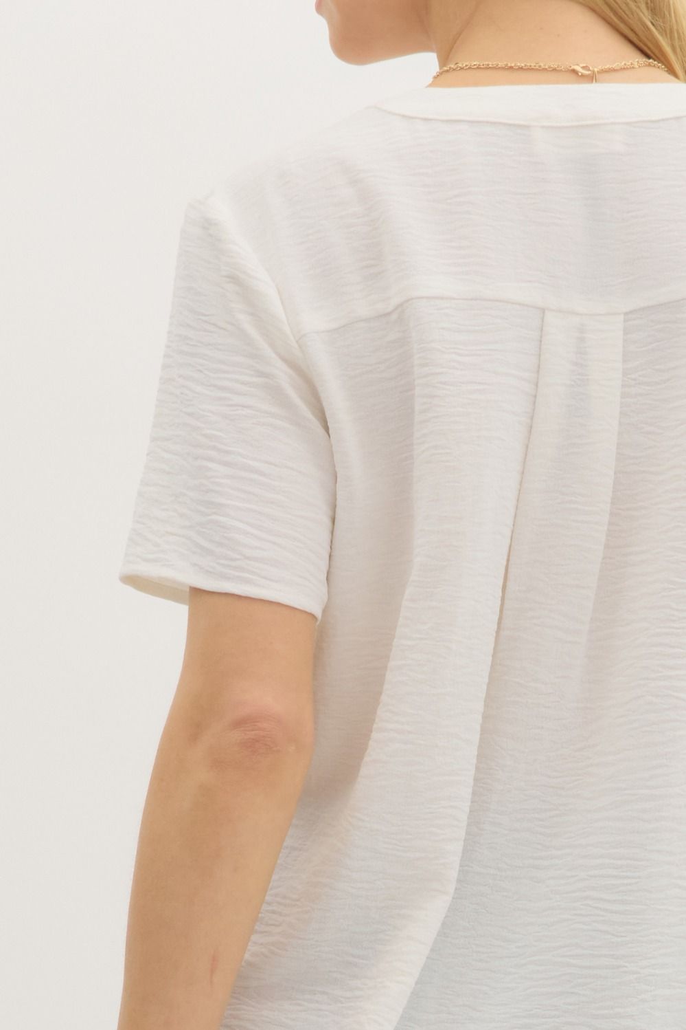 Erica V-Neck Top Off White