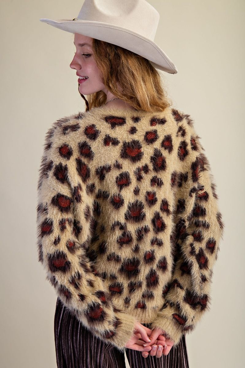 Zola Animal Pattern Sweater Camel