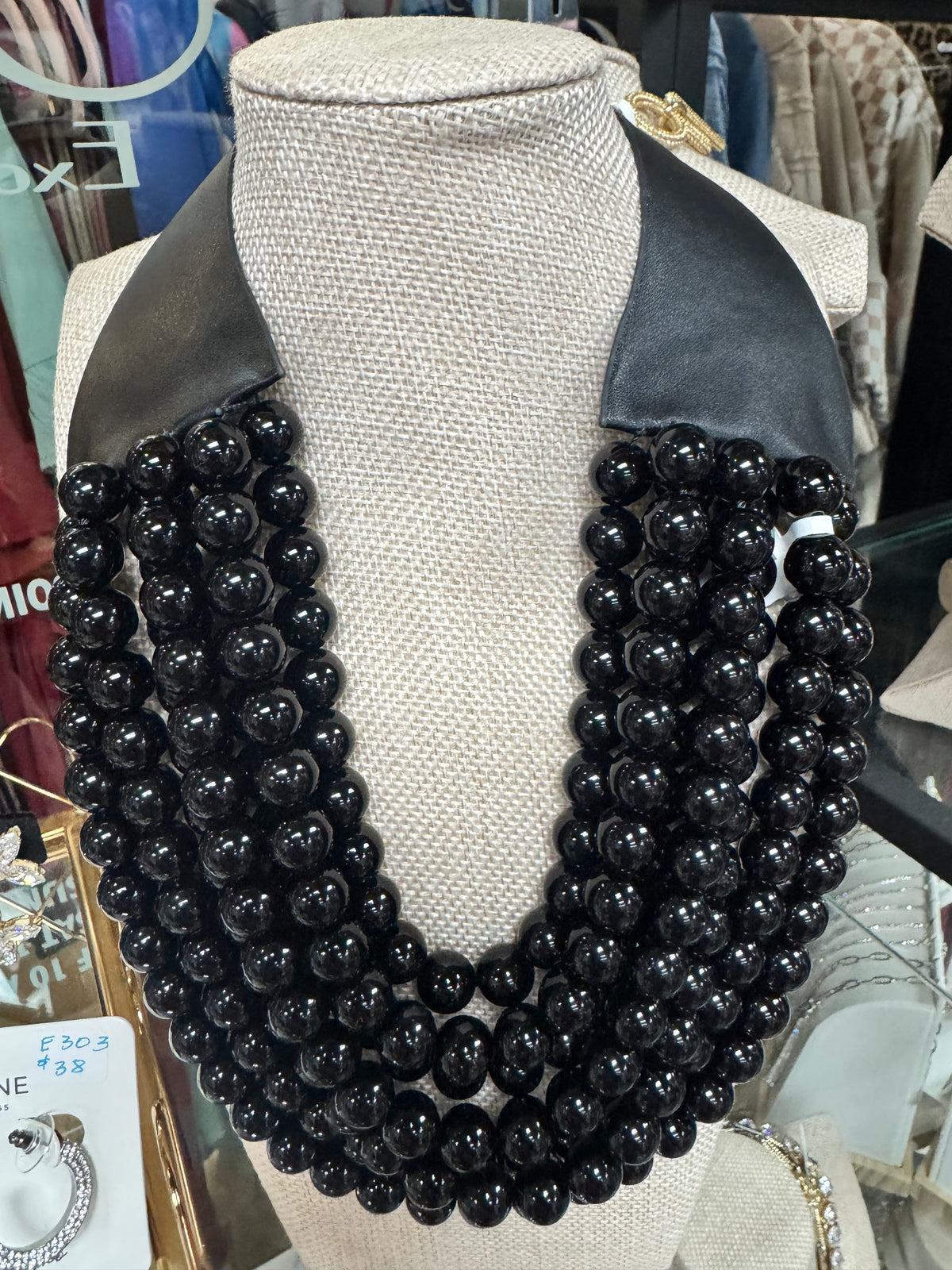 7 Strand Black Magnetic Necklace