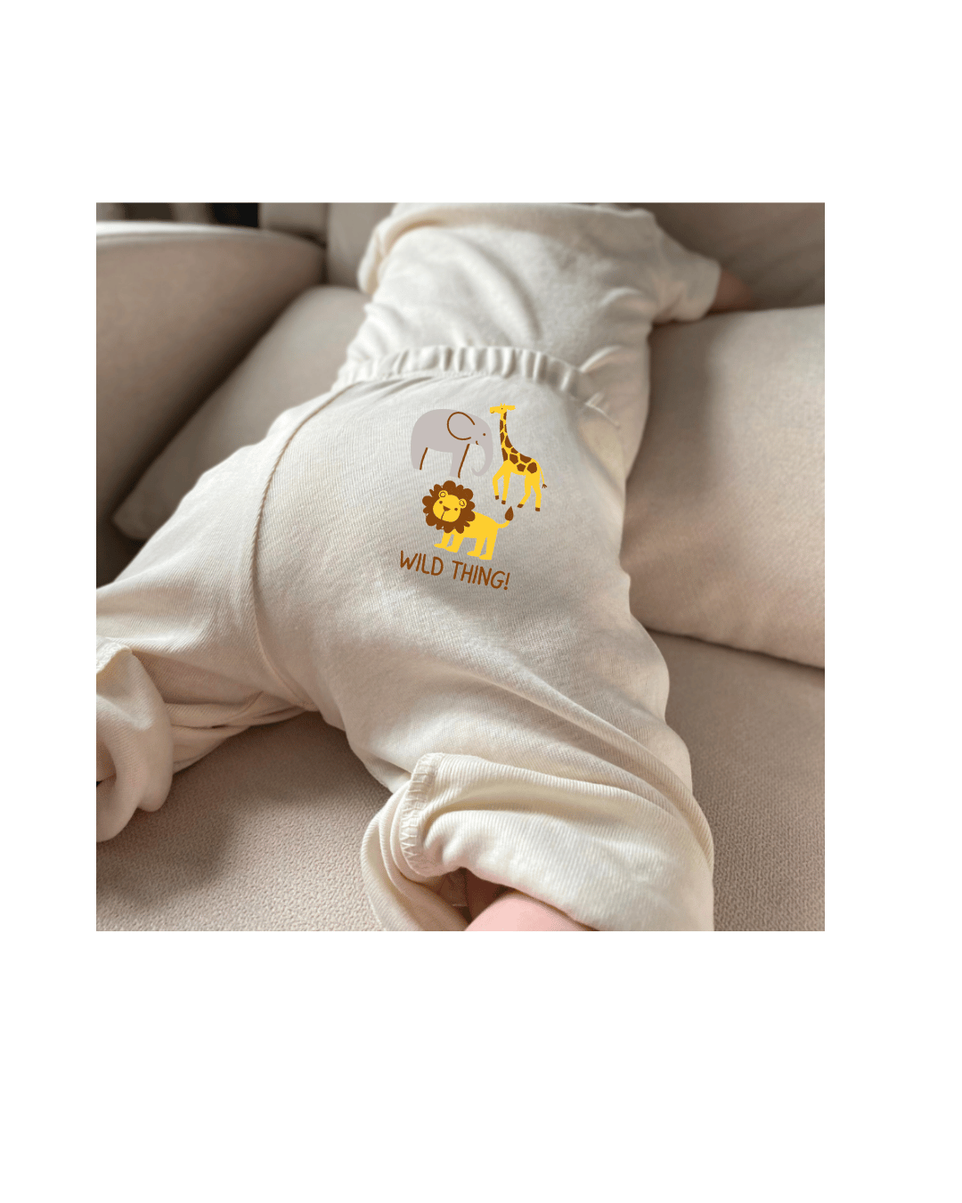 Baby Elephant, Giraffe, Lion Pants - Wild thing!