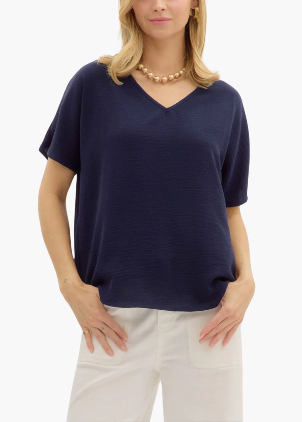 Cyndi Everyday Blouse Navy