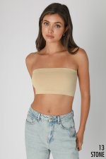 Mila Bandeau Top Stone
