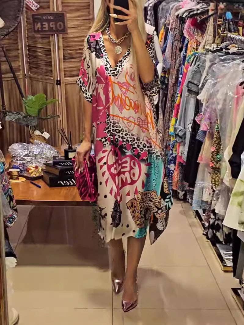 Roxie Leopard Print Dress: Green