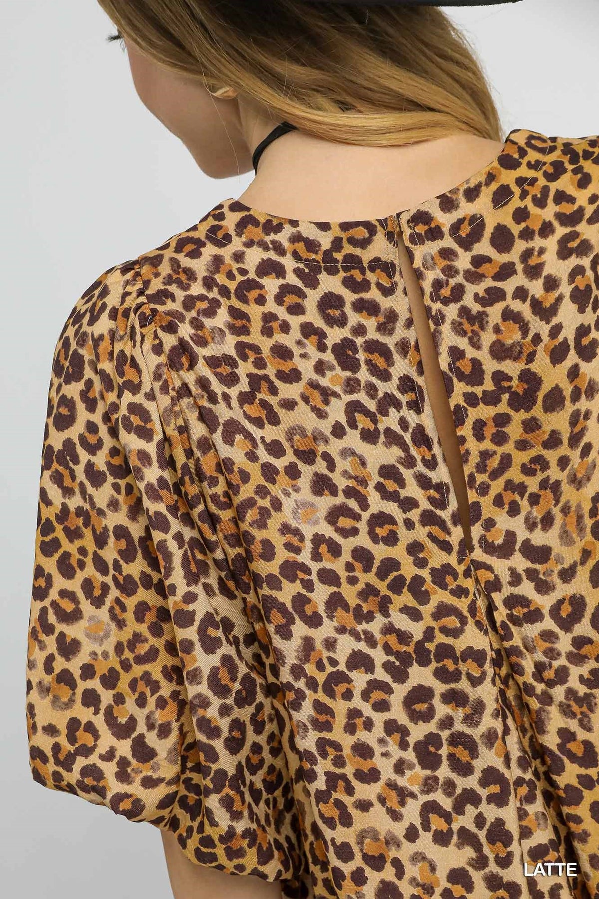 Becky Leopard Print Dress Latte