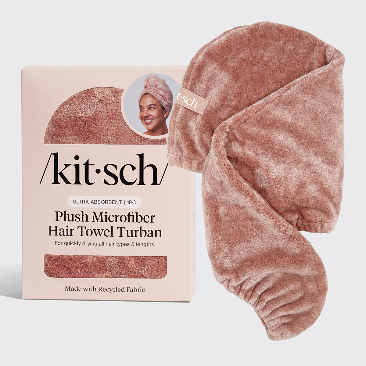 KITSCH Terracotta Plush Microfiber Hair Towel