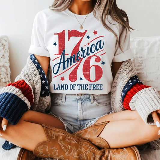 1776 America Tee - White - Christy Cut