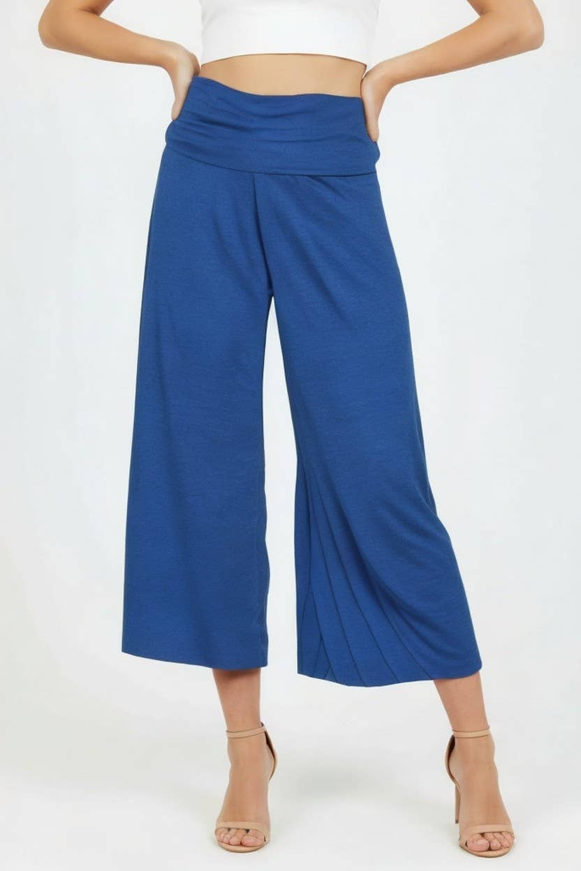 P-84429-JY6 The high-waisted   fold-over waistband gaucho