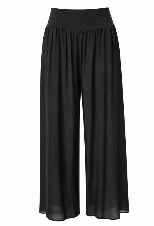 Chaira Flowy Wide Leg Pant - Black