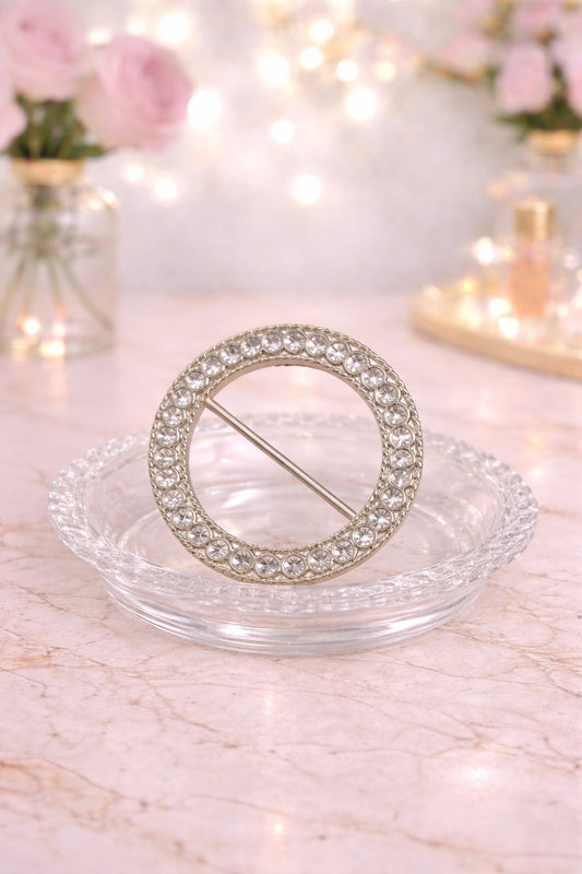 Silver Circle T-Shirt Tie