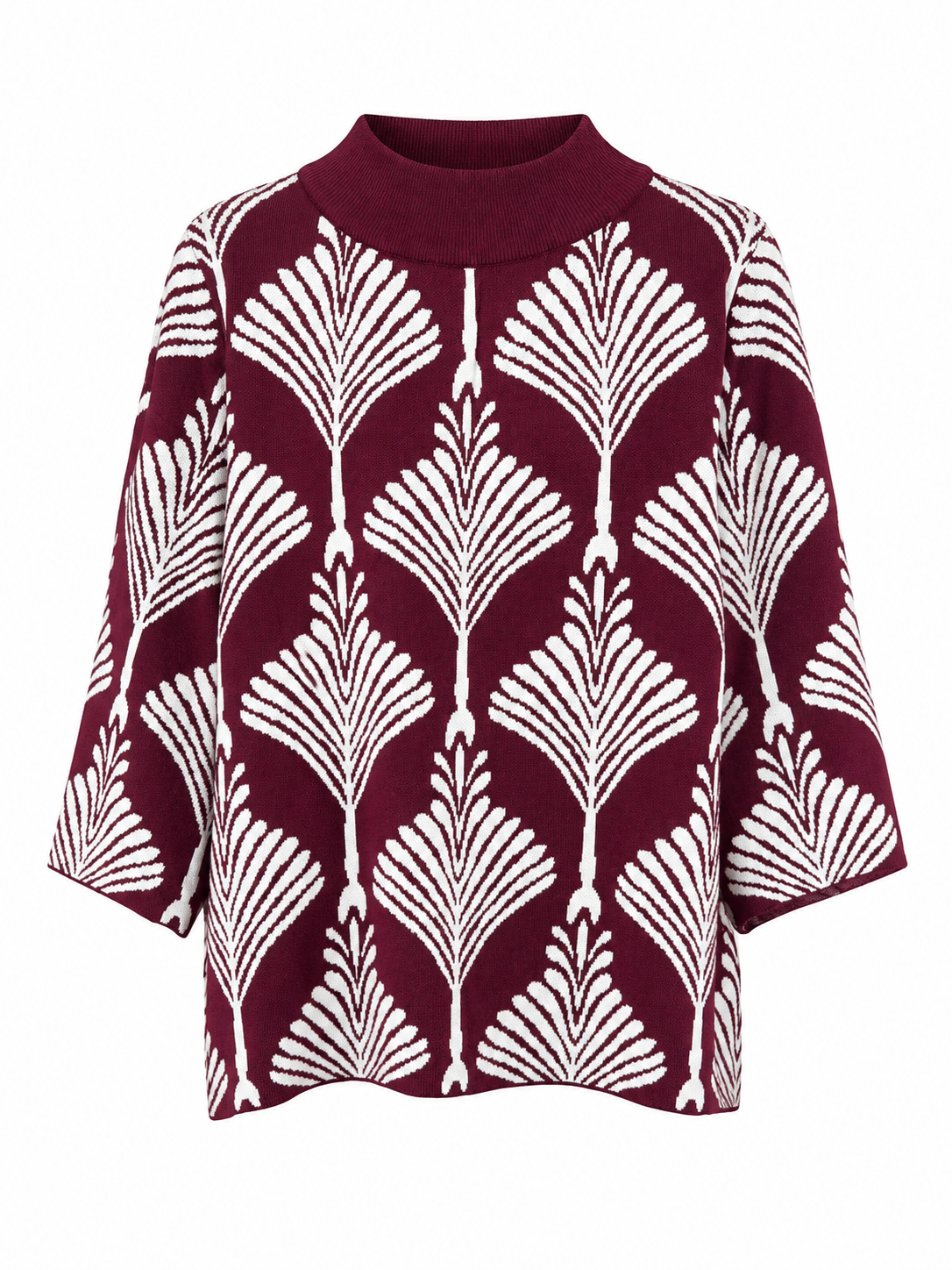 Fernanda Art Deco Sweater Burgandy