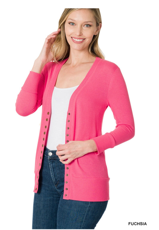 Maya Cardigan Sweater Coral