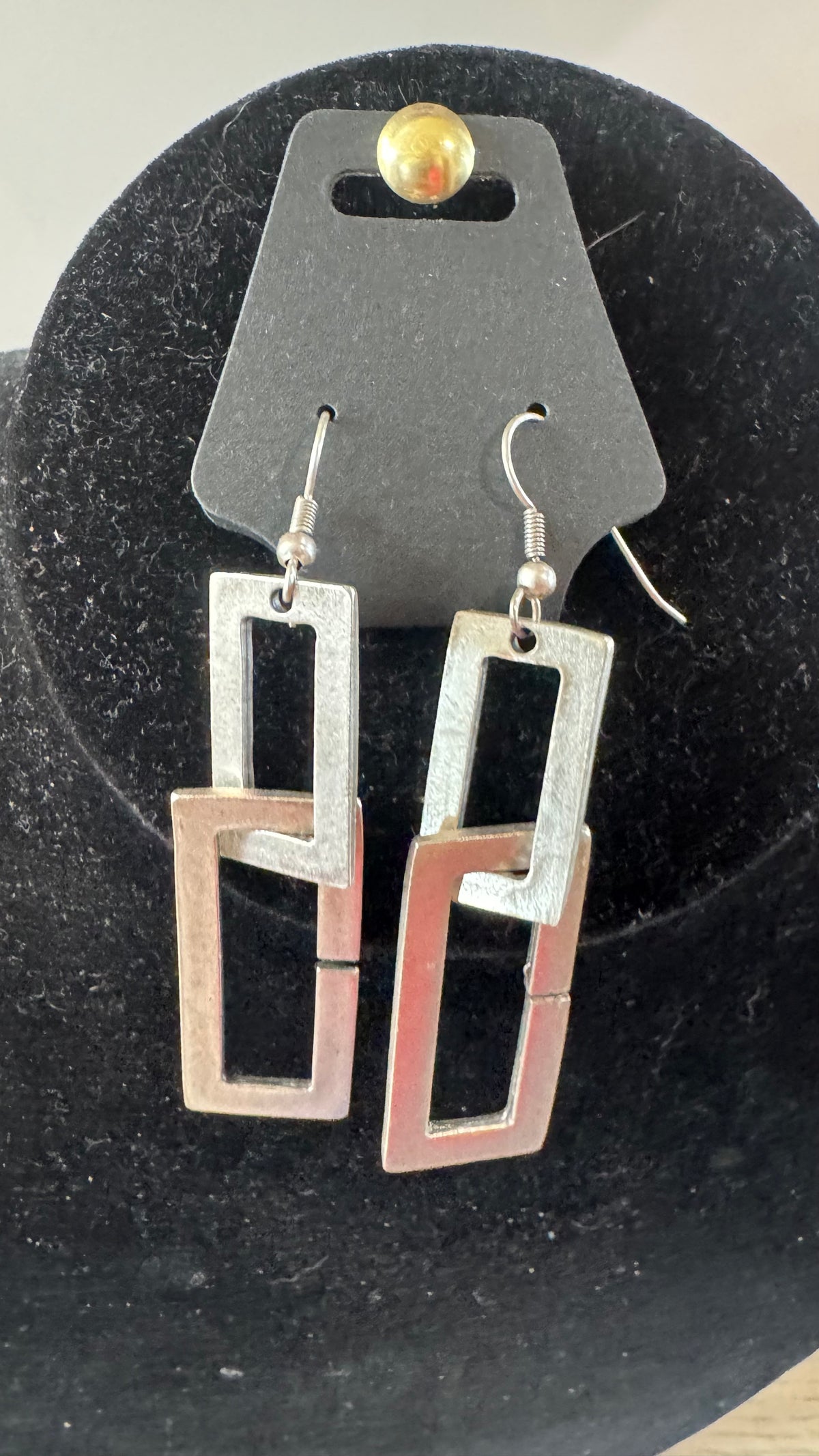 E18 Silver Rectangle Earrings