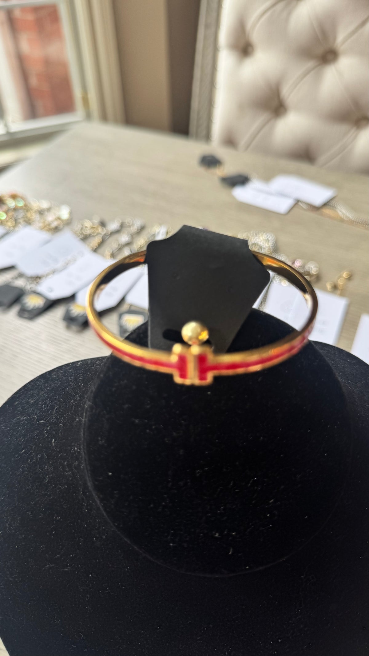 B37 Red and Gold Bracelet