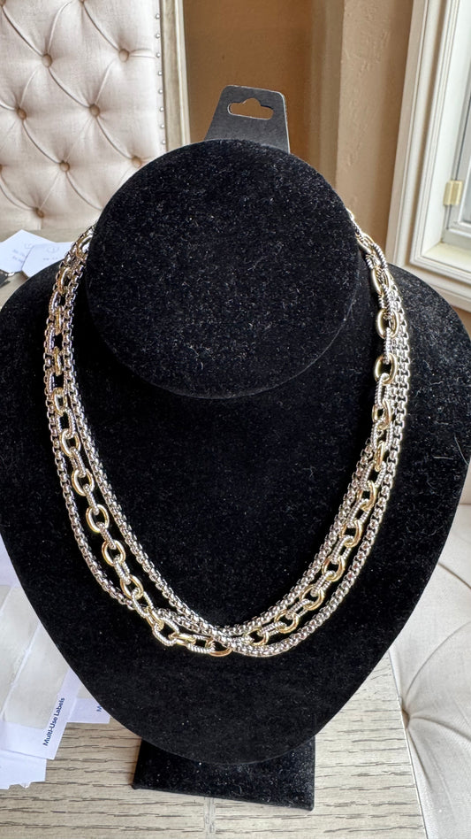 N9 3 Chain Necklace