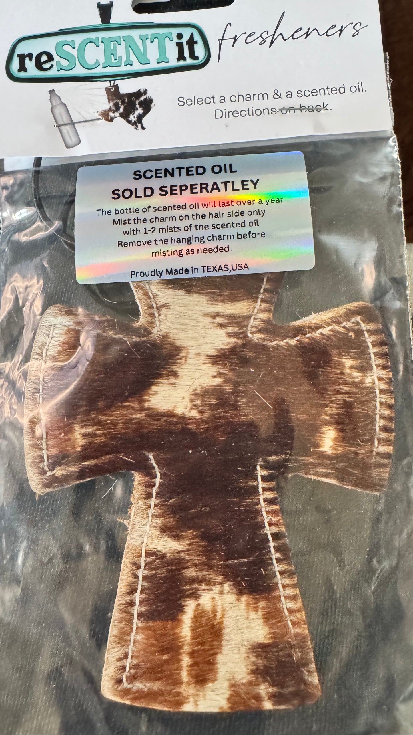 Cross Car Freshener Charm