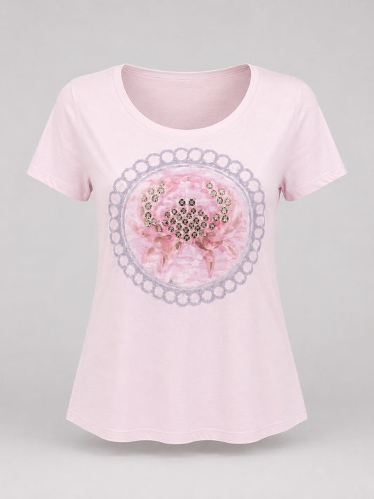Indigo Blue - Pink Coastal Crab Top *Preorder*