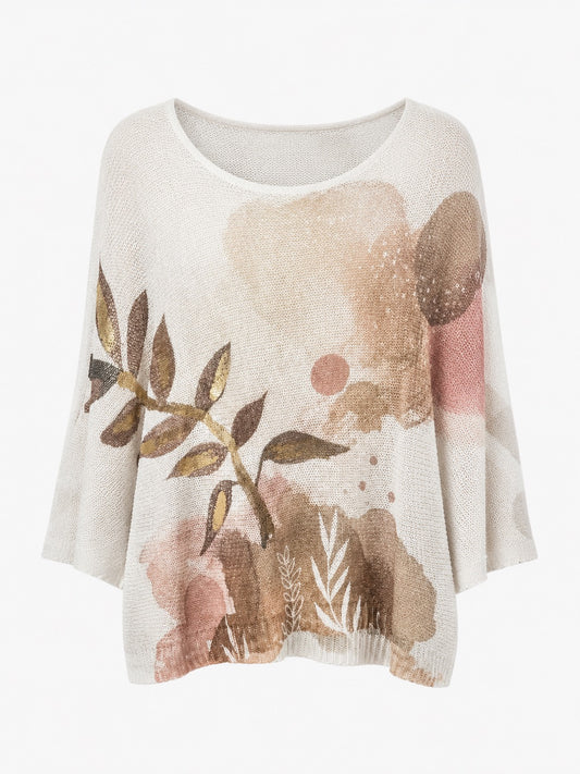 Citia Bloom Mesh Top Antique Floral O/S