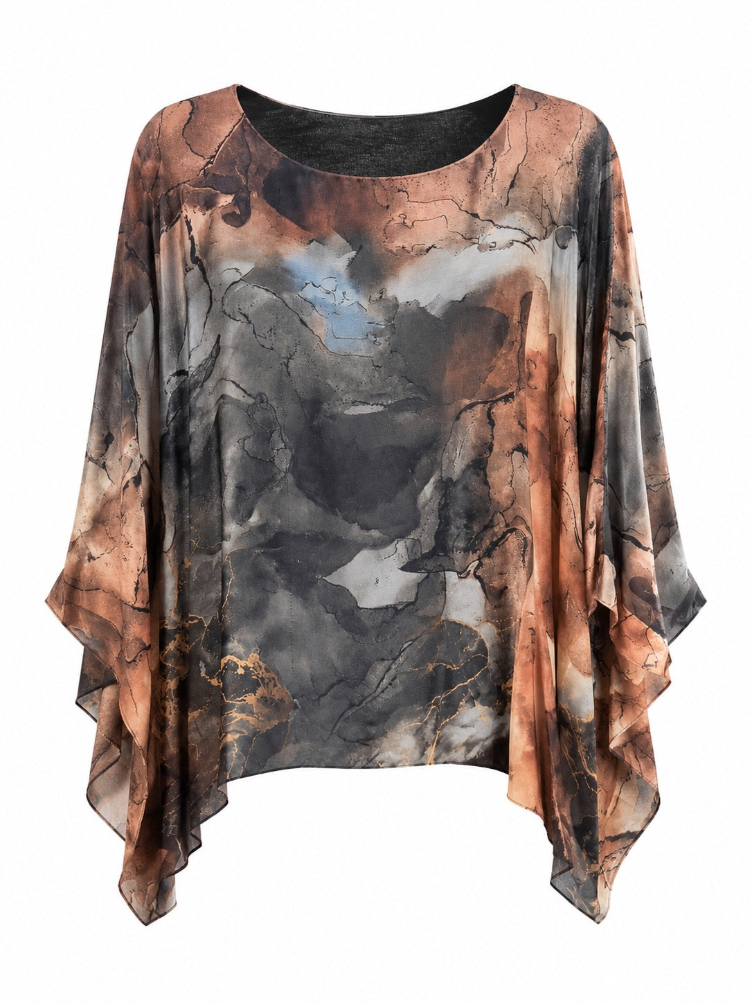 Clara Silk Top Smoky  Magnolia O/S
