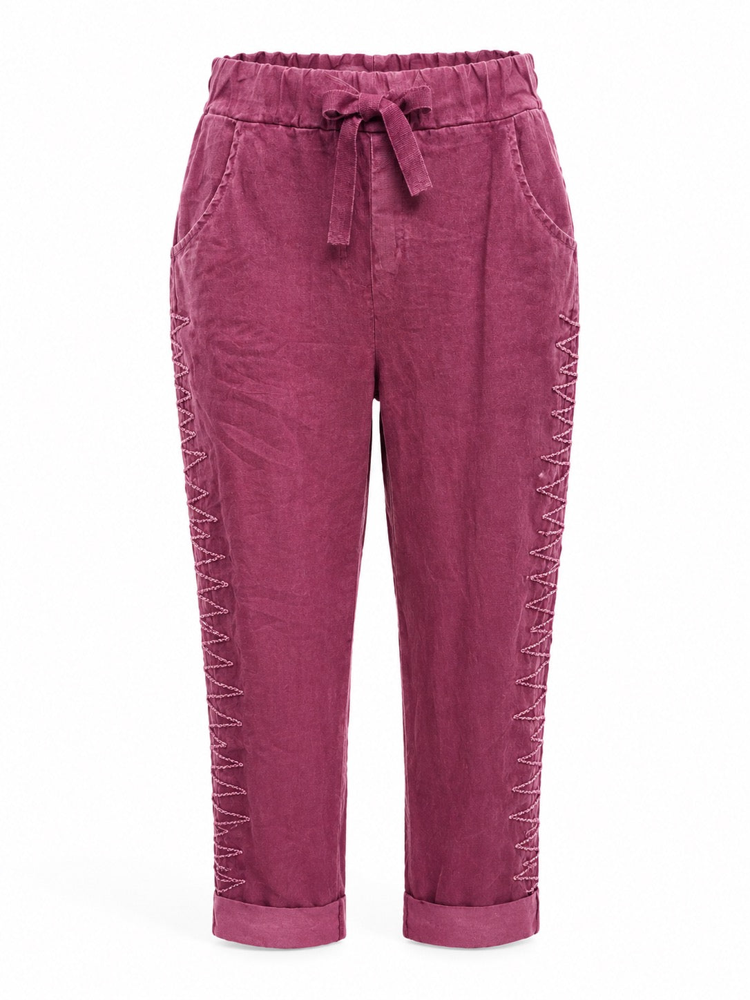 Janna Sangria ZigZag  Stretch Pants
