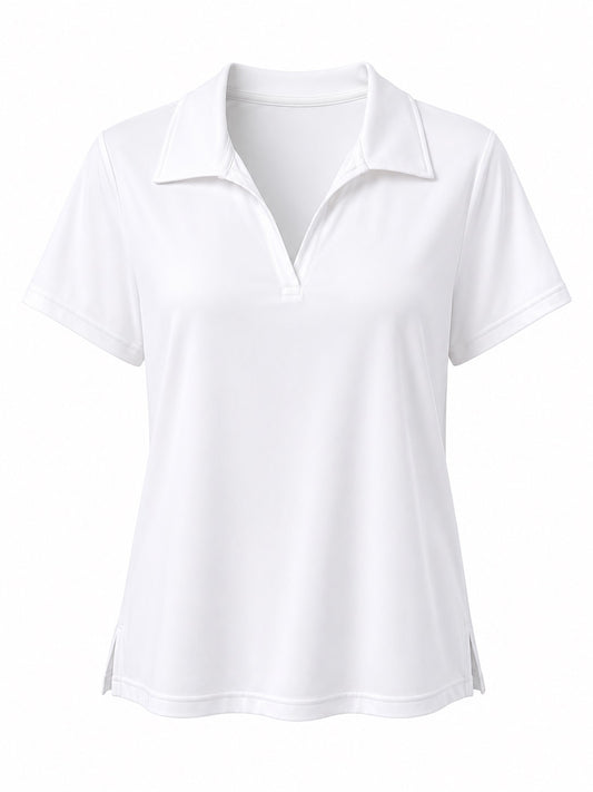 Aaron Collared Top -White