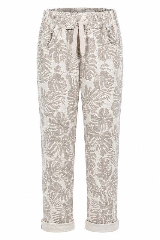 Lanna Stretch Pant  Leaf Print