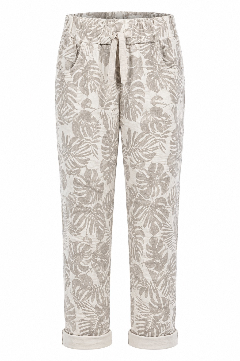 Lanna Stretch Pant  Leaf Print Plus Size