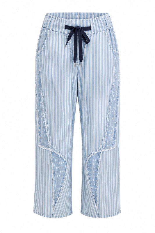 Emilia Casual boho striped pants flatlay