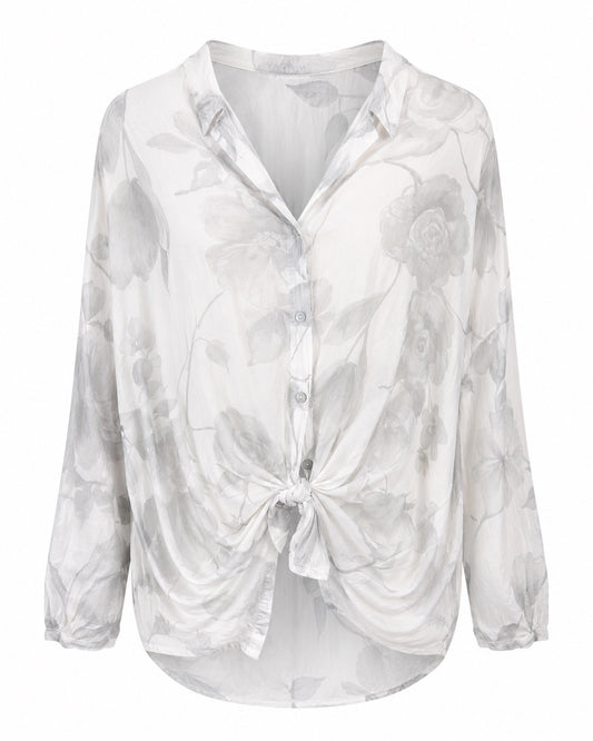 Rosalind Floral Tie-Front Blouse