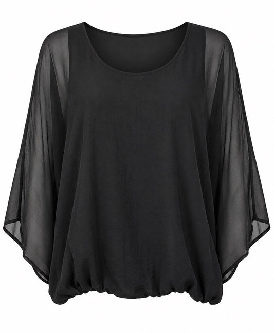 Luana Sheer Sleeve Blouse