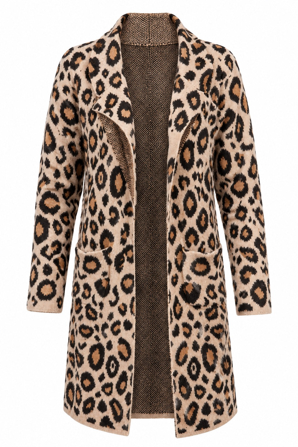 Leona Leopard Knit Coat Cardigan