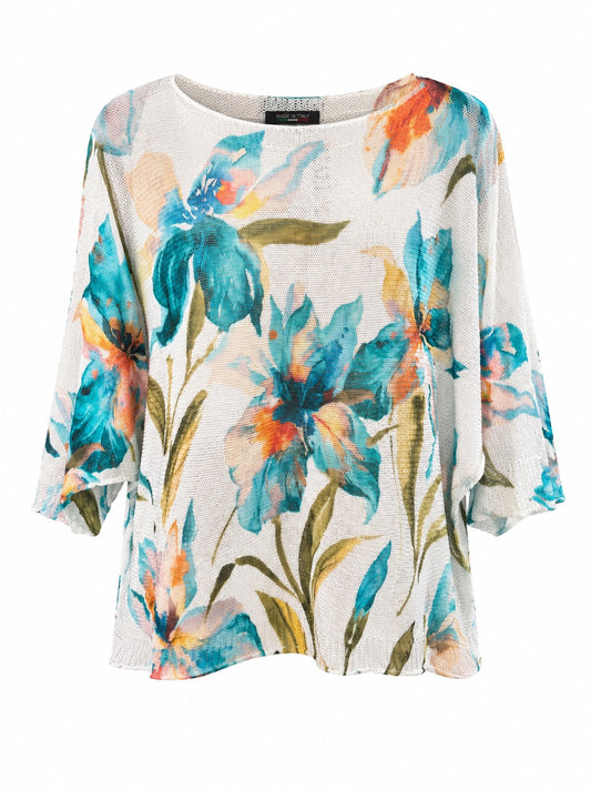 Citia Bloom Mesh Top Acqua O/S