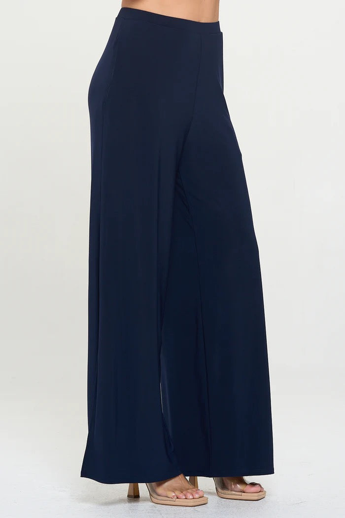 Sasha Split Wide Leg Pant Black