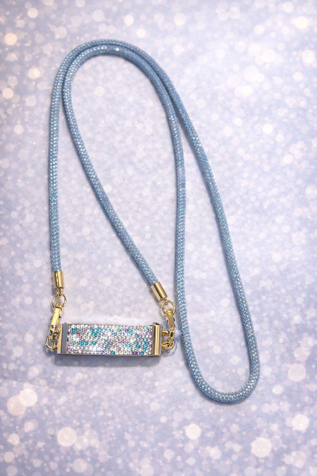 Multi-2 AB Rhinestone Crossbody Phone Lanyard