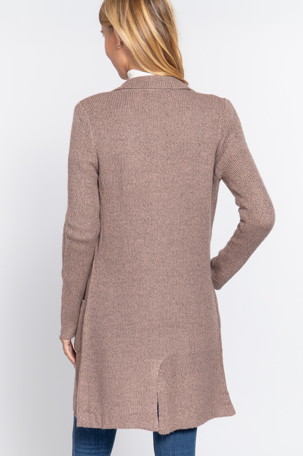 Penelope Long Sweater Jacket Pink/Mauve