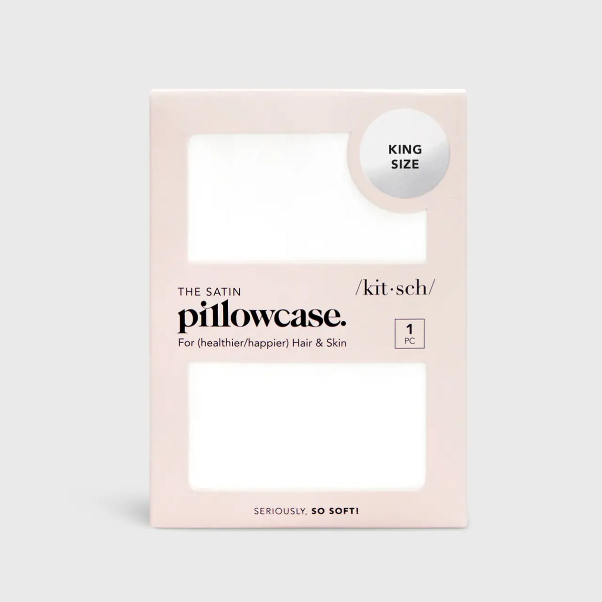 KITSCH Satin King Pillowcase - Ivory