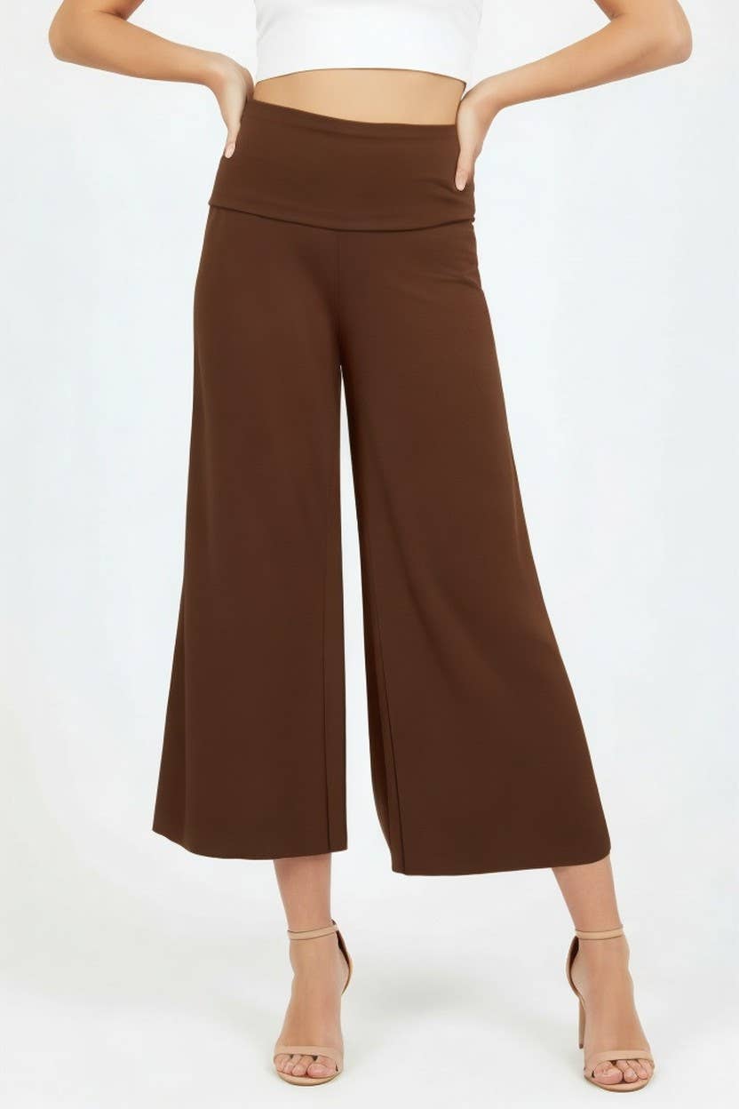 P-84429-JY6 The high-waisted   fold-over waistband gaucho