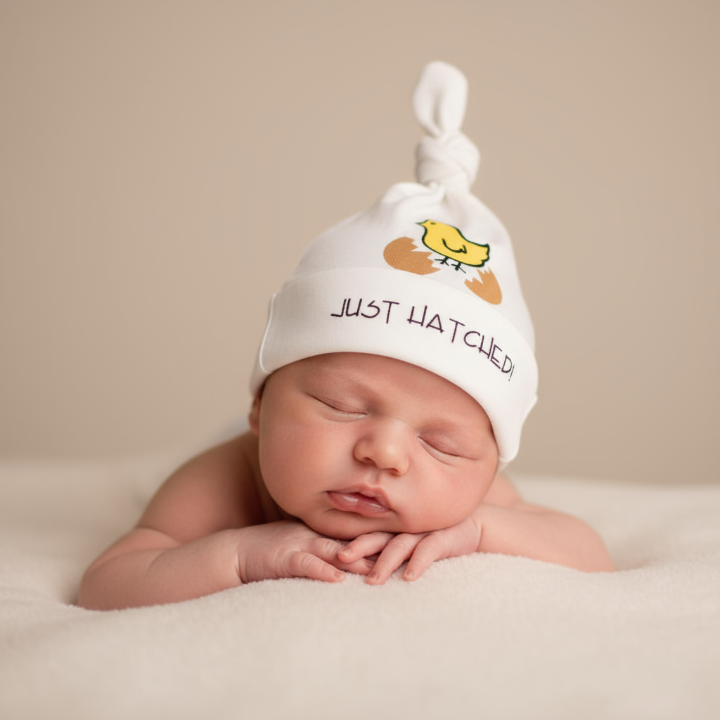Just Hatched Short Sleeve Romper, hat & Blanket Gift Set
