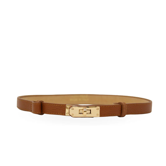 Genuine Italian Leather Adjustable Belt Camel