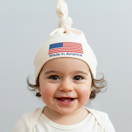 Organic Cotton Baby Hat - "Made in America" Unisex Design