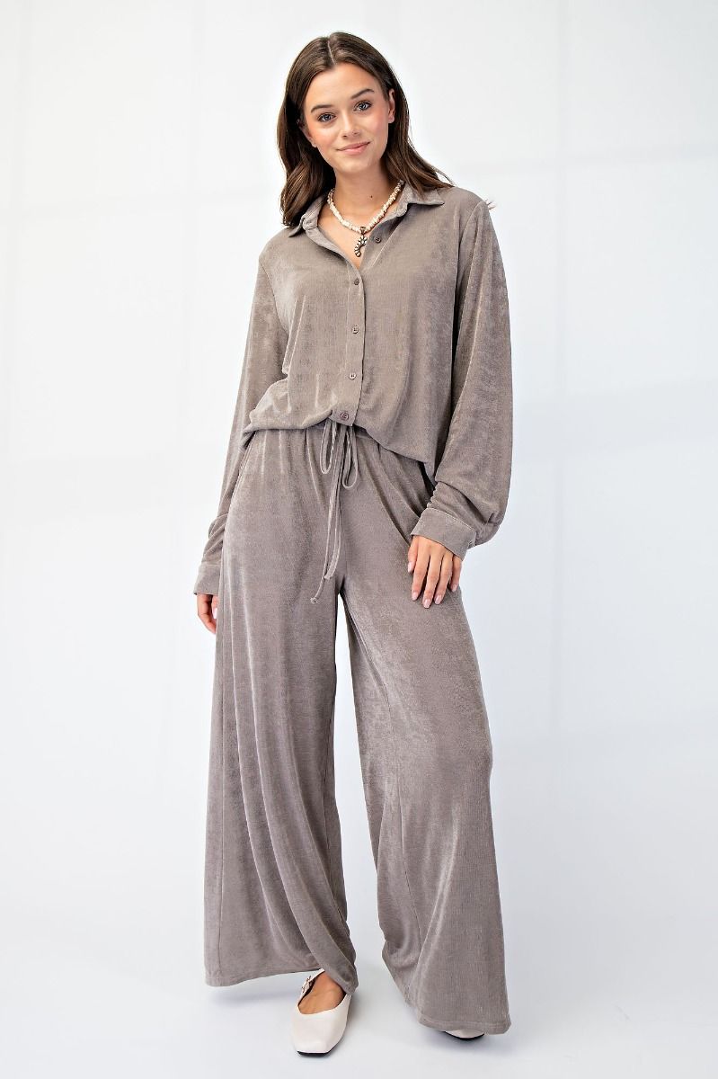 Eden Slinky Long Pants Ash
