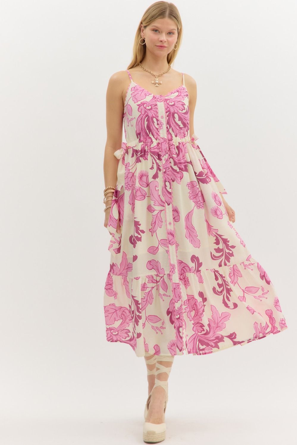Sophia Pink Floral Dress