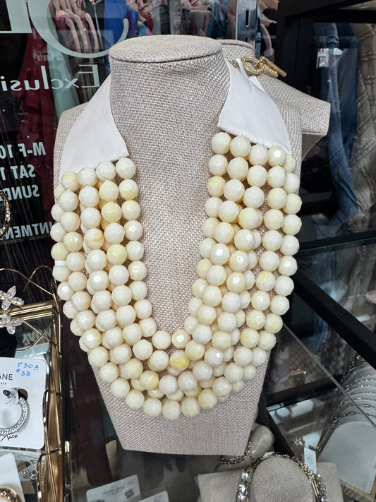 7 Strand Ivory Magnetic Necklace