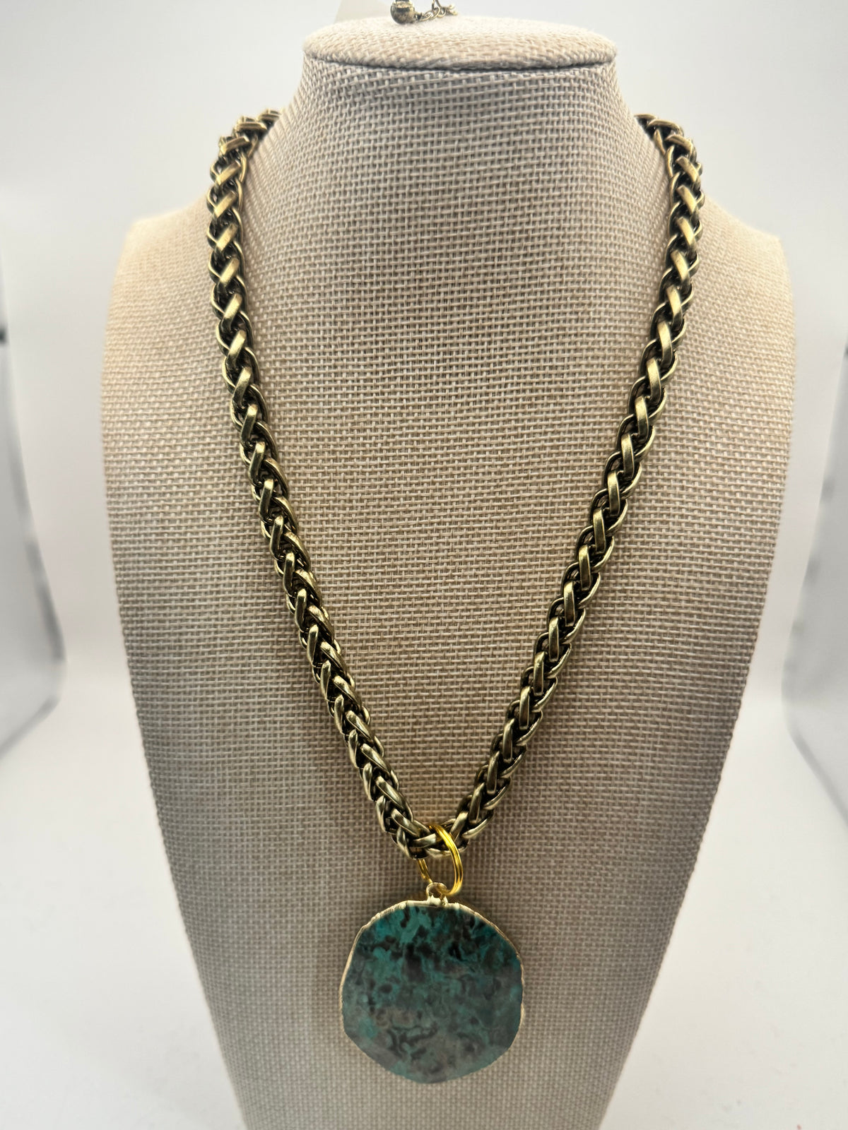 Large Green Gemstone Necklace